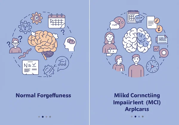 Perbandingan visual kelupaan normal dan keterukan MCI