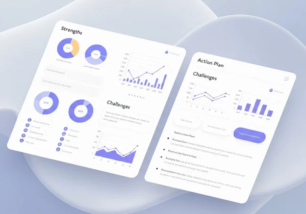 Laporan kognitif peribadi dengan pandangan dan pelan tindakan.