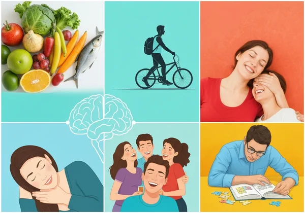 Visualizing diet, exercise, sleep, social, mental health