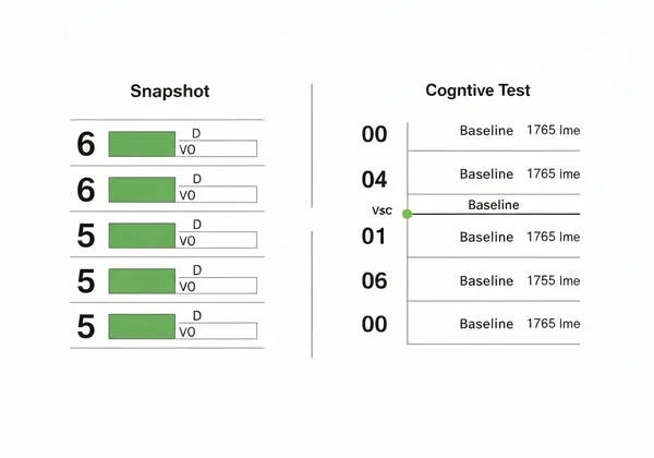 Baseline cognitive test results with future comparisons
