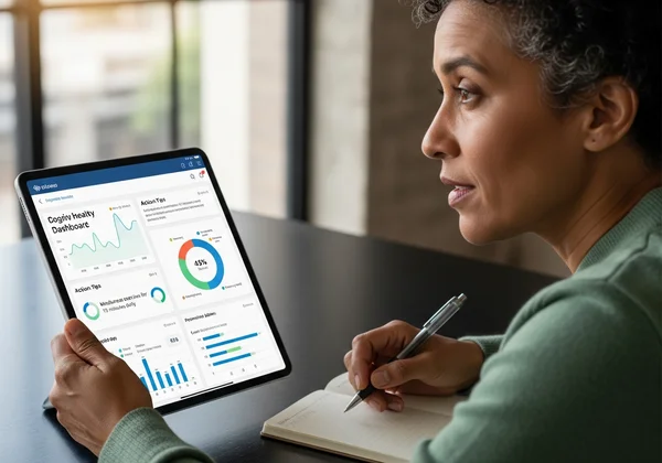 User actively managing brain health with data